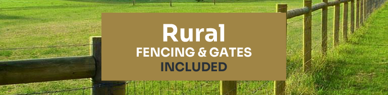 Rural fencing and gates included