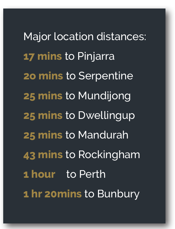 Major location distances detailed